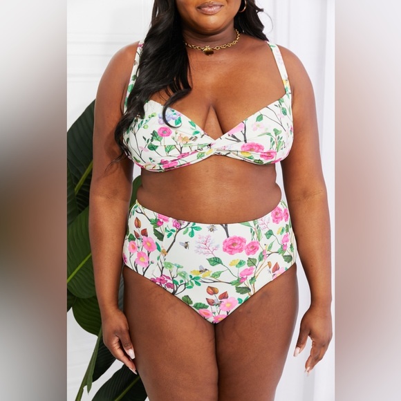 MARINA WEST SWIM Take A Dip Twist Front High-Rise Bikini in Cream - Picture 7 of 11